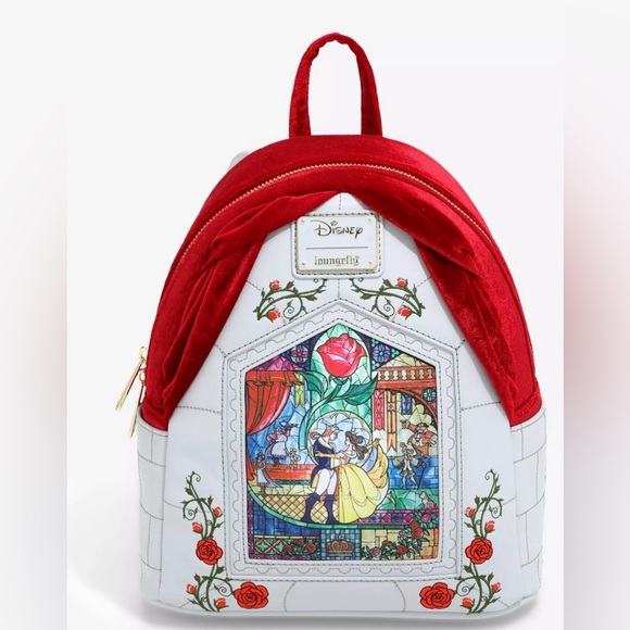 Loungefly Handbags - Loungefly Disney Beauty & The Beast Stained Glass Portrait Mini Backpack